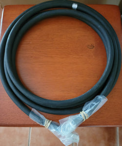 0 AWG Stranded Copper Power Cable with 1/2" connectors both ends, black, 140 inch long