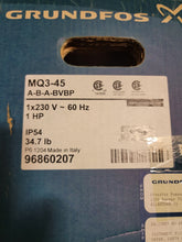 Cargar imagen en el visor de la galería, MQ3-45 A-B-A-BVBP GRUNFOS 230 VAC 60 Hz
