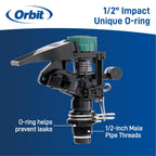 1/2 in. MPT Impact Sprinkler Head with Weighted Arm | 55024R