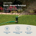 H2O-Six® Gear-Drive Sprinkler on Metal T Spike 58573