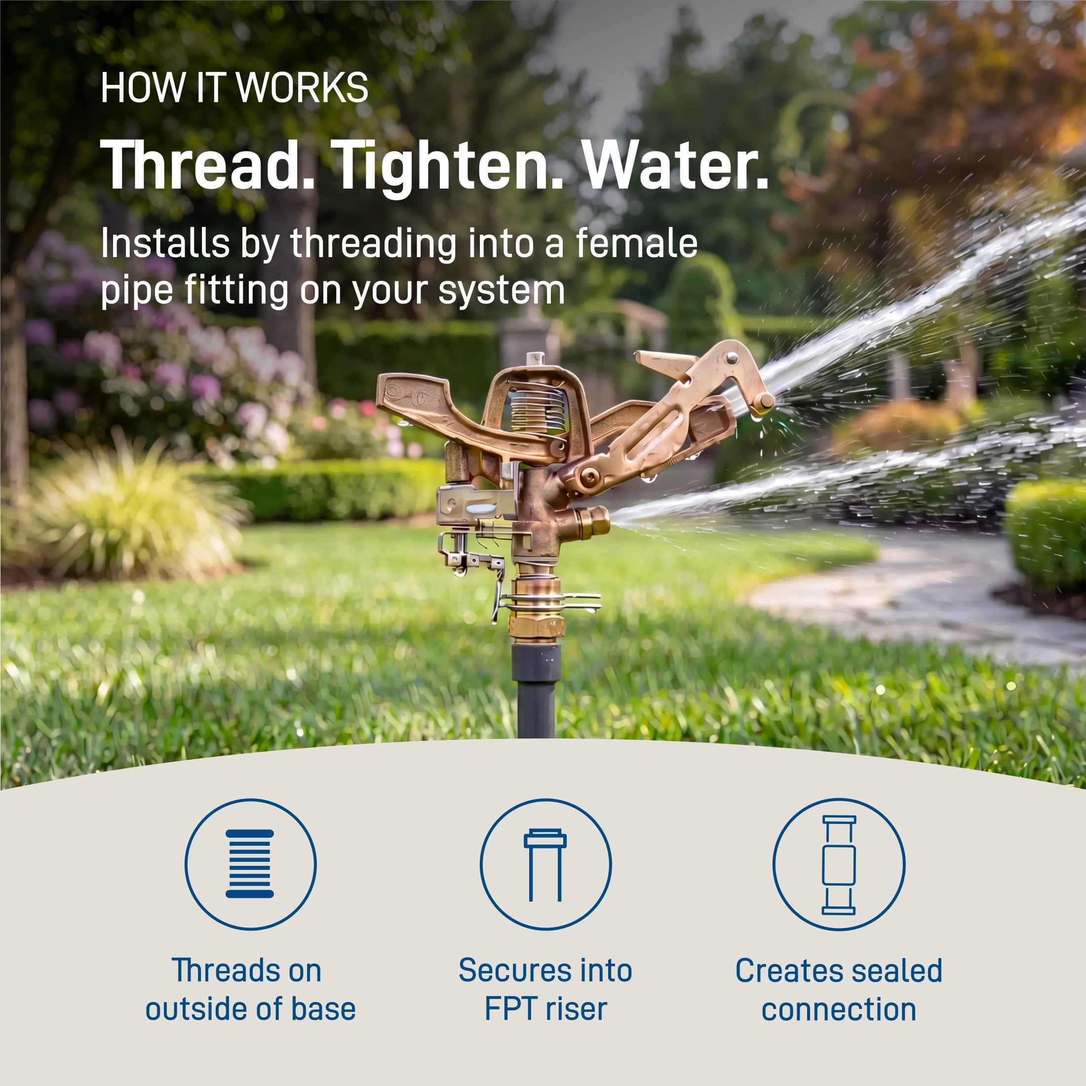 3/4 in. MPT Brass Impact Sprinkler Head | 55016