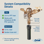 3/4 in. MPT Brass Impact Sprinkler Head | 55016