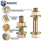 M6/M8/M10 Flange Bolt Kit (549PCS) | 8.8 Alloy Steel | Hex Bolts, Nuts & Washers