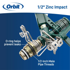 Pro Series Impact Sprinkler with Metal Sled Base 28682
