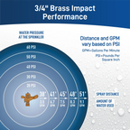 3/4-in. Brass Impact Sprinkler on Metal Ring Base 58643