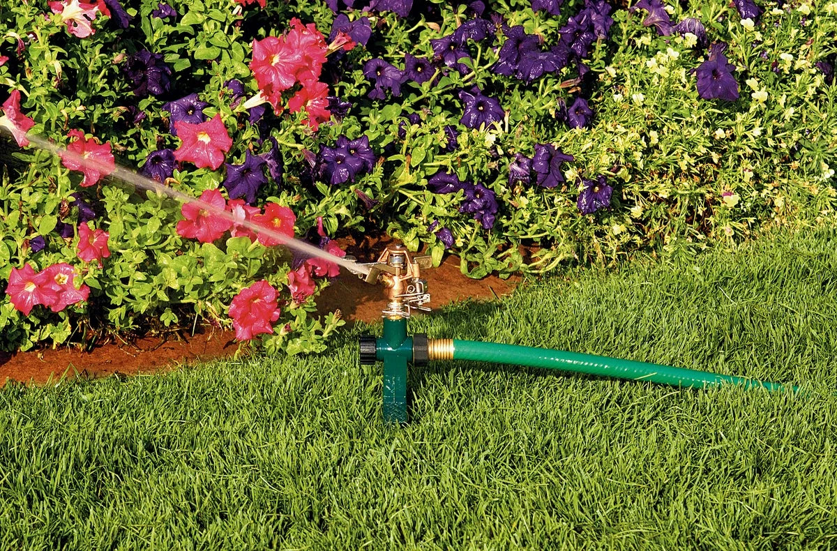 1/2" Brass Impact Sprinkler on Step Spike | 58214N
