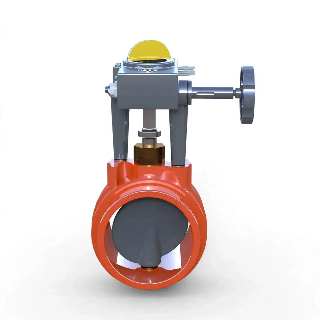 6" V Pattern RP W Grooved Butterfly Valve for Fire Safety