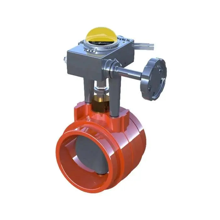 6" V Pattern RP W Grooved Butterfly Valve for Fire Safety