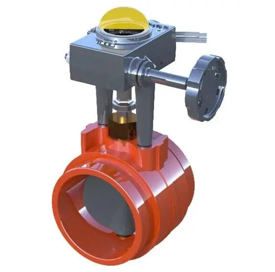 Normally Closed Grooved Butterfly Valve for Fire System
