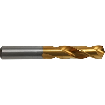 Screw Machine Drill Bit, #53 Size, 135  Degrees Point Angle, High Speed Steel, TiN Finish