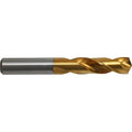Screw Machine Drill Bit, #32 Size, 135  Degrees Point Angle, High Speed Steel, TiN Finish