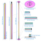 Yescom Home Fitness Colorful Spinning Dance Pole D45mm 12ft