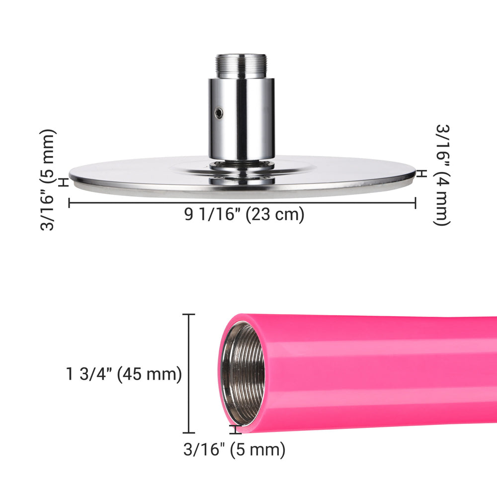 Yescom Silicone Portable Spinning Pole D45mm Ceilling Height Options