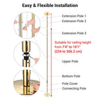 Yescom 10FT Golden Portable Spinning Dance Pole D45mm