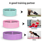 Yescom 3.15" Extra Wide Fabric Resistance Bands for Legs 3ct. (18-70lbs)