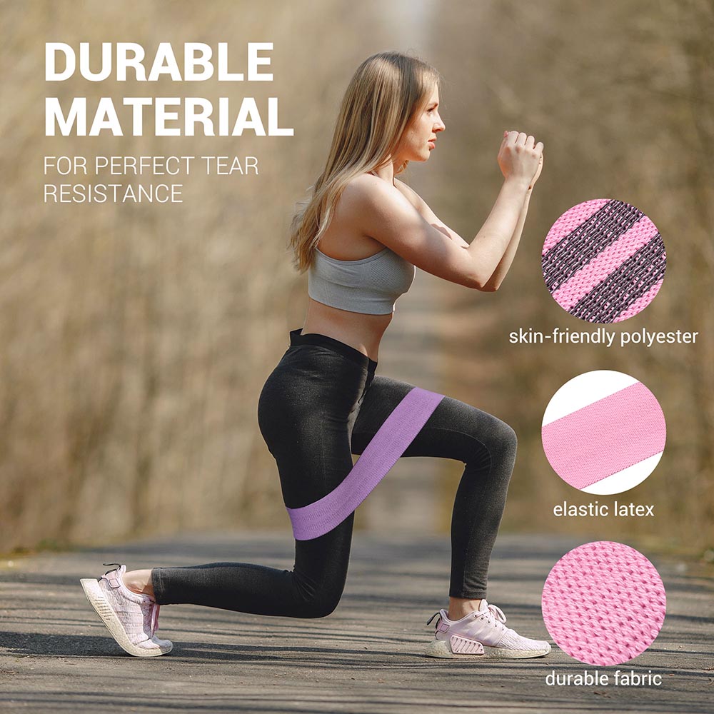 Yescom 3.15" Extra Wide Fabric Resistance Bands for Legs 3ct. (18-70lbs)