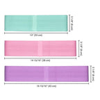 Yescom 3.15" Extra Wide Fabric Resistance Bands for Legs 3ct. (18-70lbs)