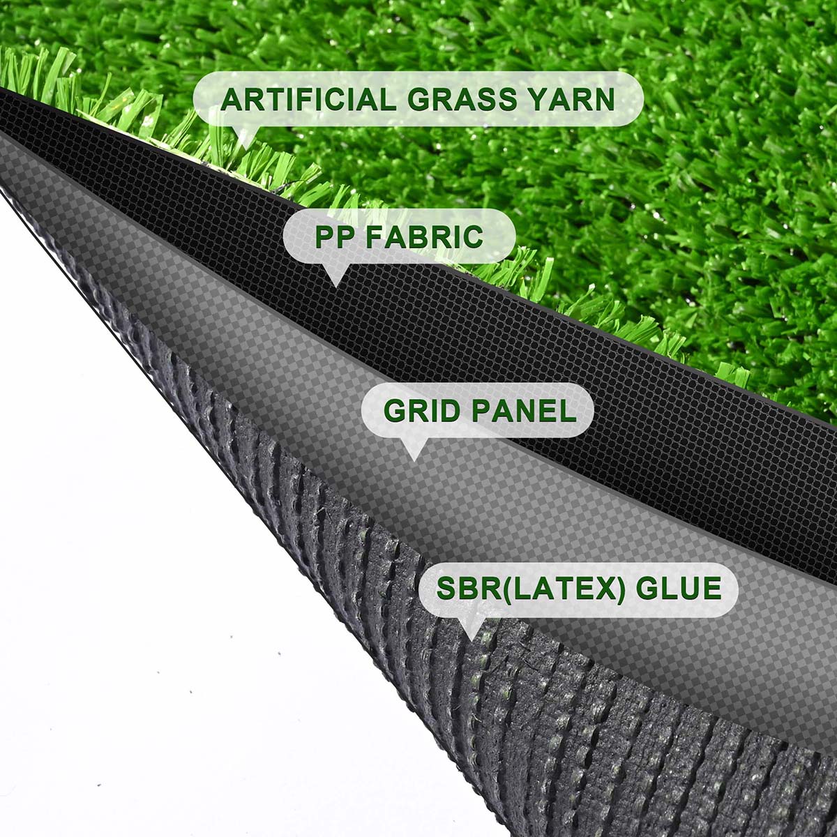 Yescom Artificial Grass Turf Synthetic Carpet Mat Patio