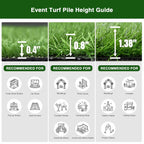 Yescom Event Turf Rolls for Corporate Brand Activations & Launches 13/16"H