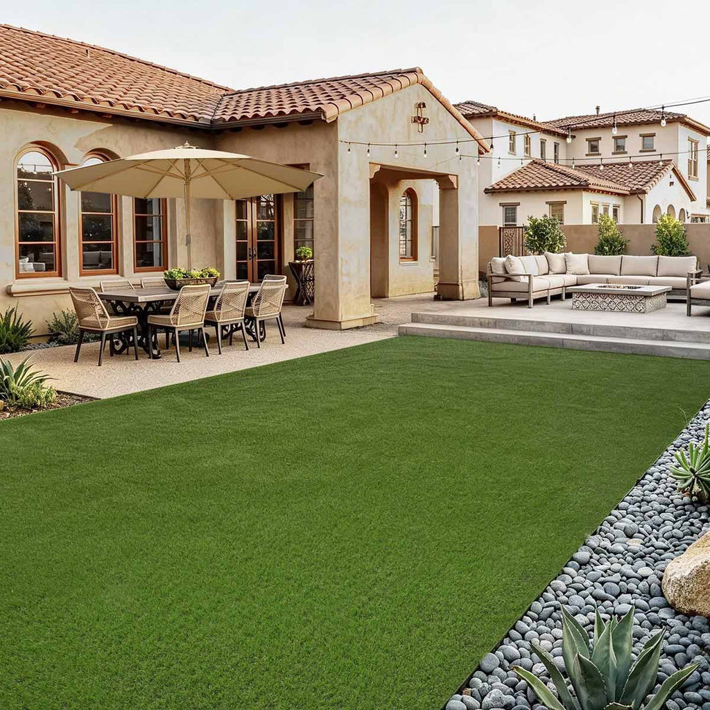 Yescom 4-Tone Autumn Blend Commercial Artificial Turf, 1 3/8"H
