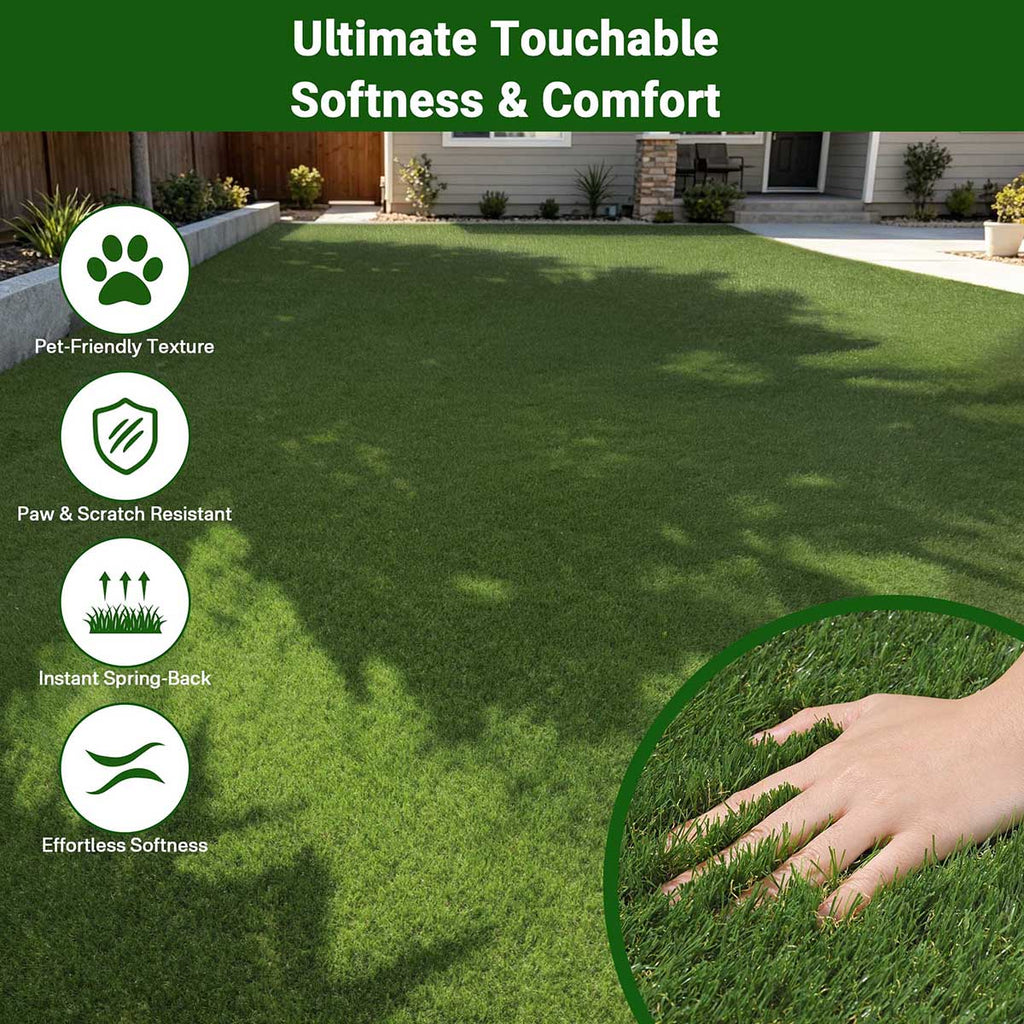 Yescom 4-Tone Autumn Blend Commercial Artificial Turf, 1 3/8"H