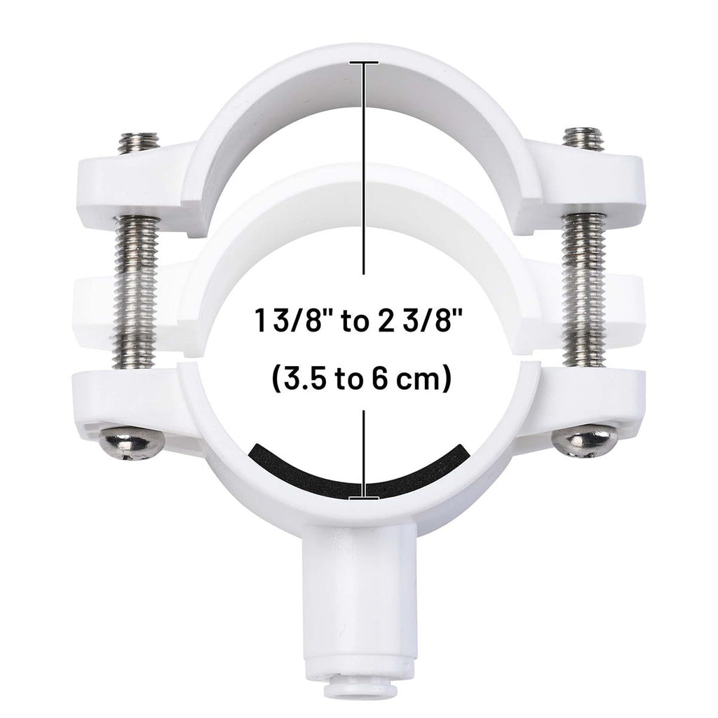Yescom 10x Drain Saddle Clamp with 1/4" Quick Connect Fitting