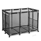 Yescom Pool Toy Storage Bin Mesh Rolling Cart - Steel
