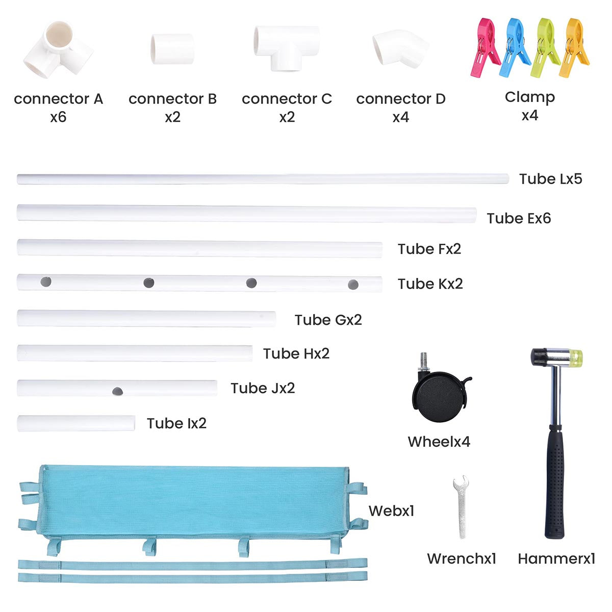 Yescom Pool Towel Rack Hot Tub PVC Drying Rack