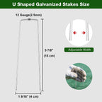 Yescom Galvanized Landscape Staples 6" U-Shaped Artificial Turf Pins