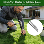 Yescom Galvanized Landscape Staples 6" U-Shaped Artificial Turf Pins