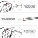 Yescom Awning Mounting Hardware L Brackets & Ground Stakes