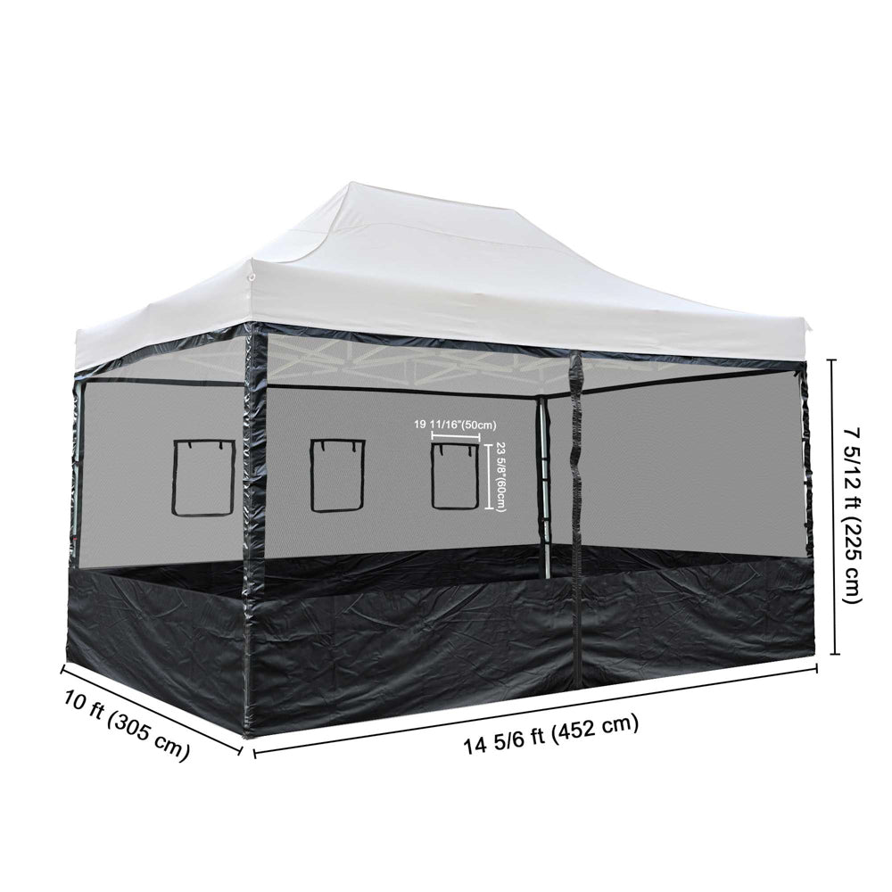 Yescom 10x15 Pop Up Canopy Netting Mesh Sidewalls Side Panel