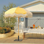 LAGarden Patio Outdoor Market Fringe Umbrella Tilt Palm Springs