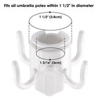 Yescom 1.5 IN Pole Hanging Hook 4 Prongs Towel Bag Hat Holder