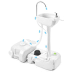 Yescom 4.5Gal Foot Pump Hand Washing Station 6.3Gal Waste Water Tank
