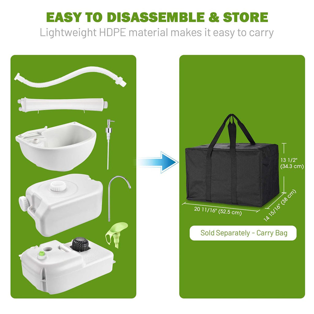 Yescom 4.5Gal Foot Pump Hand Washing Station 6.3Gal Waste Water Tank