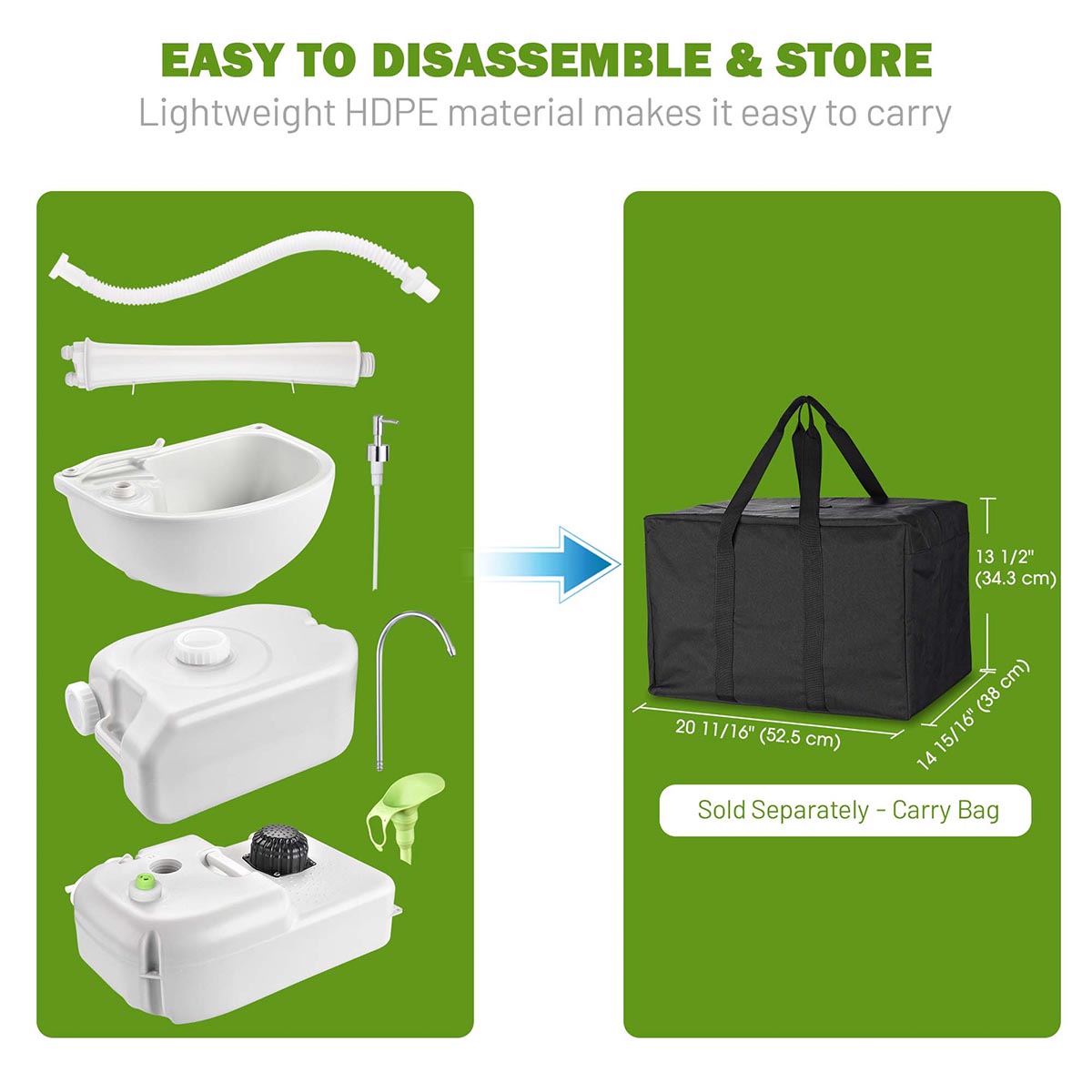 Yescom 4.5Gal Foot Pump Hand Washing Station 6.3Gal Waste Water Tank