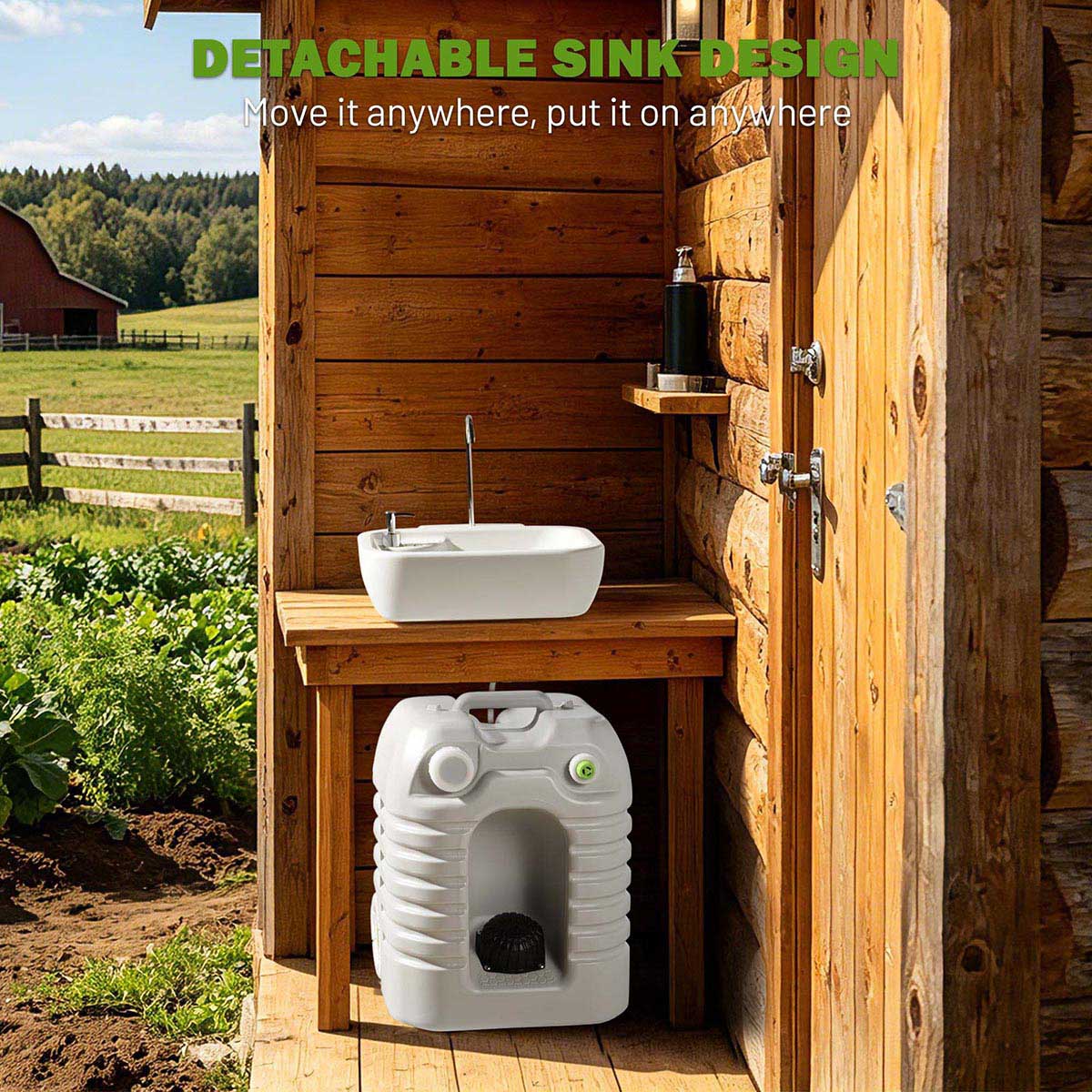 Yescom 12Gal Portable Hand-Wash Station Sink Faucet w/ Handle