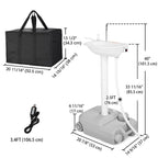 Yescom 5Gal Electric Hand Washing Station with Wheels & Handle