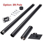 Yescom Shade Sail Posts (Pole, Base, D-Ring Clamp)