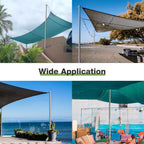 Yescom Shade Sail Posts (Pole, Base, D-Ring Clamp)