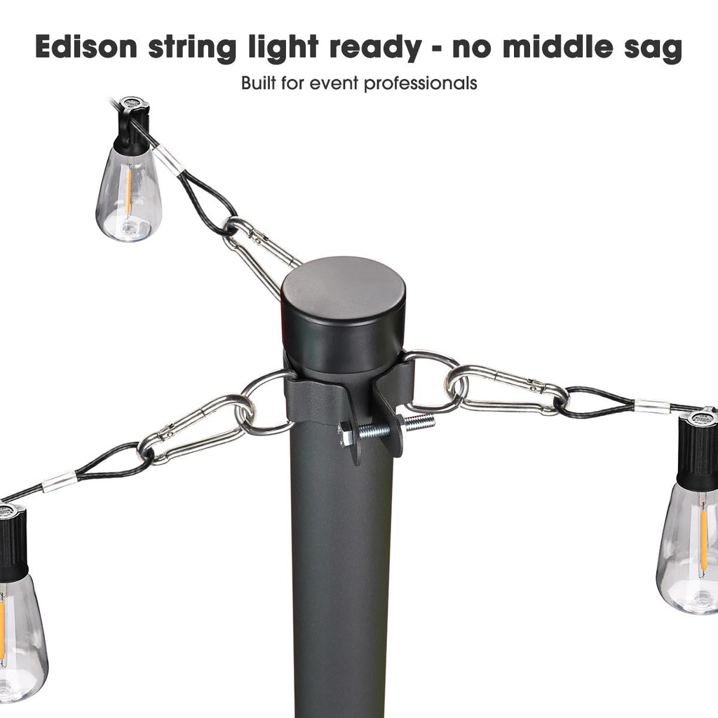 Yescom Shade Sail Posts (Pole, Base, D-Ring Clamp)