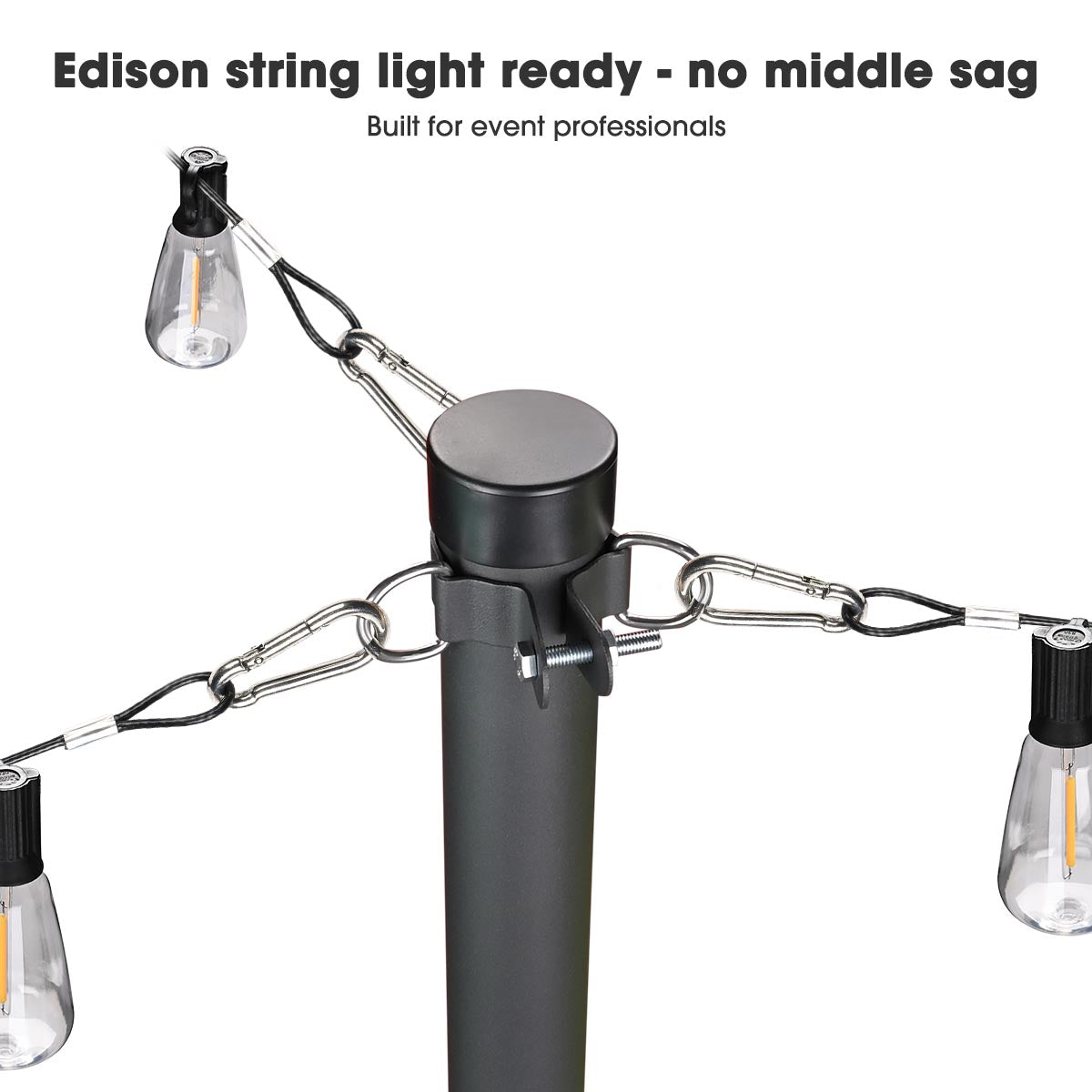 Yescom Shade Sail Posts (Pole, Base, D-Ring Clamp)