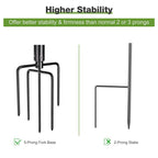 Yescom 10 ft Aluminum String Light Poles with Hook & Stakes 2ct/pk