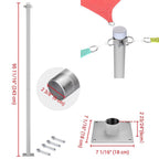 Yescom Shade Sail Posts (Pole, Base, D-Ring Clamp)