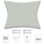 Yescom 10x13ft Water Resist Patio Sail Shade Rectangle Canopy