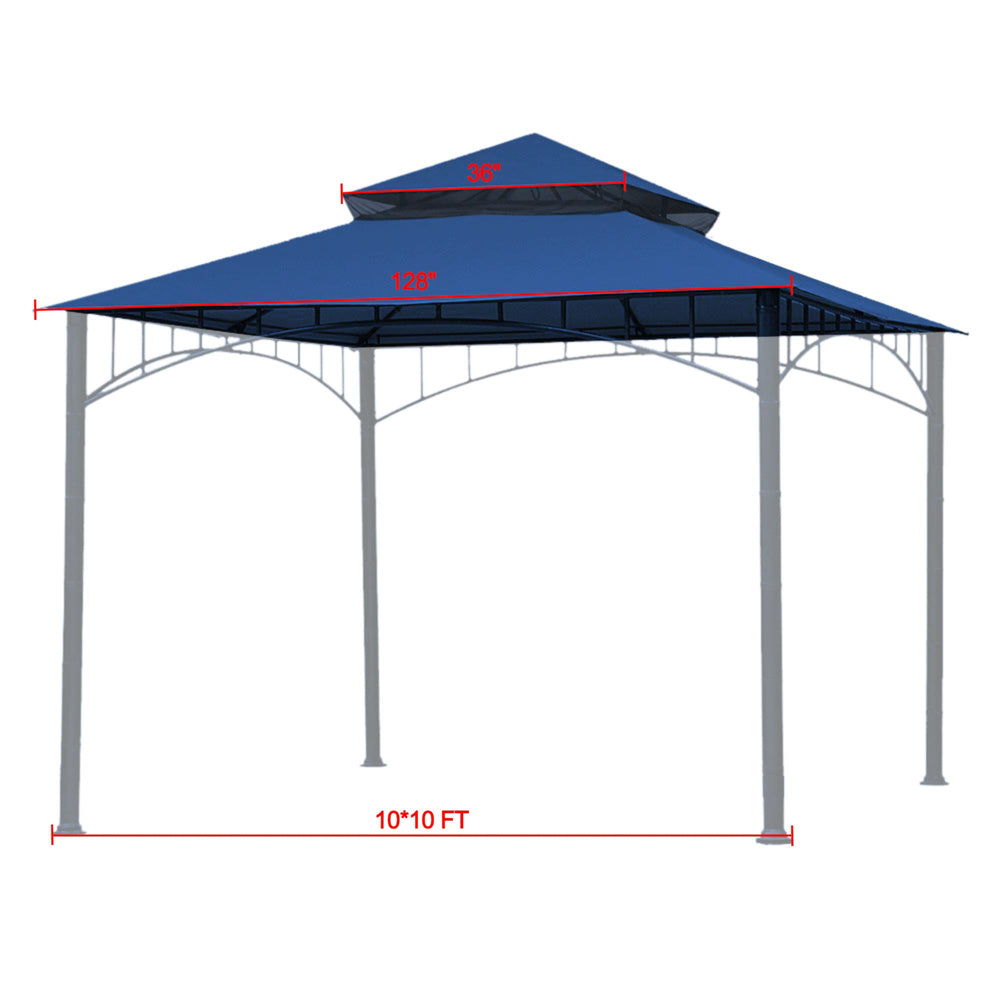 Yescom 10'x10' Gazebo Canopy Replacement Top for Summer Veranda