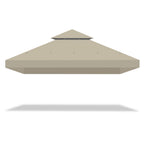 Yescom 10' x 10' Waterproof Gazebo Canopy Replacement Top 2-Tier