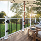 Yescom Patio Umbrella Mounting Brackets for Deck Railing (D2 5/16")
