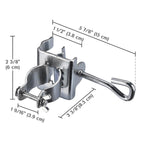 Yescom Pool Patio Umbrella Clamp 1 1/2" Holds Pole D7/8" to D1 1/4"